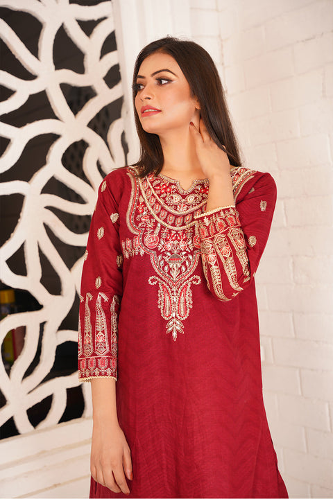 EMBRODERED 2 PC SUIT - 08